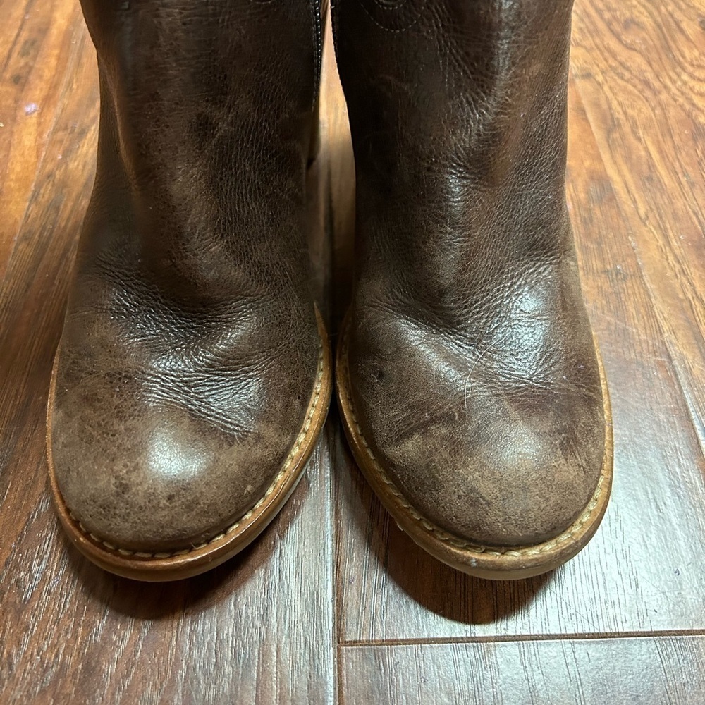 Vintage Gianni Bini Loden zip up knee high heeled boots - Picture 5 of 11